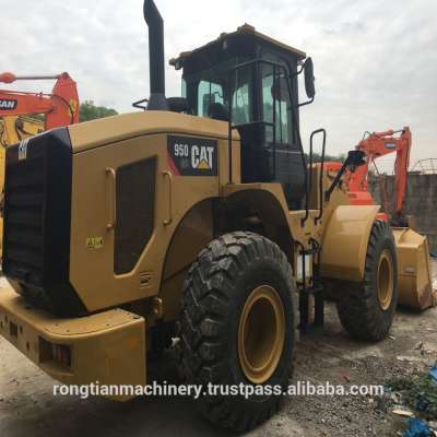 Running condition Japanese used cat 950G wheel loader for sale in Shanghai site