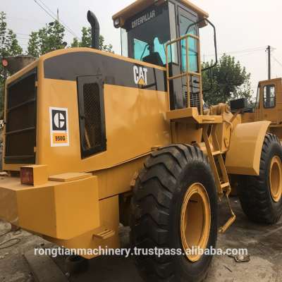 Running condition 5 ton load weight Japanese used cat 950G wheel loader for sale in Shanghai site