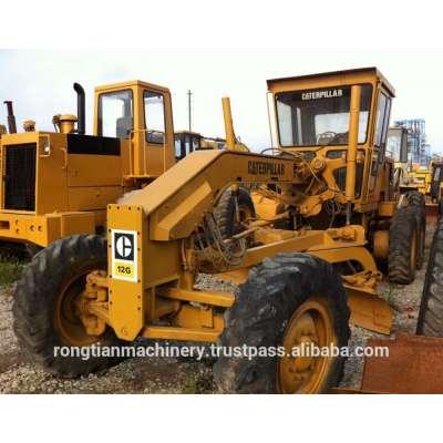 Running condition Japanese used cat 12G motor grader for sale in Shanghai site